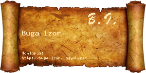 Buga Izor névjegykártya